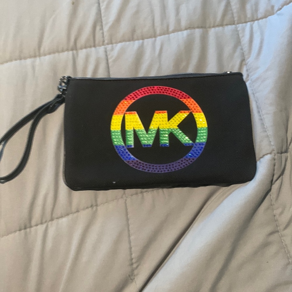 Michael Kors rainbow wristlet